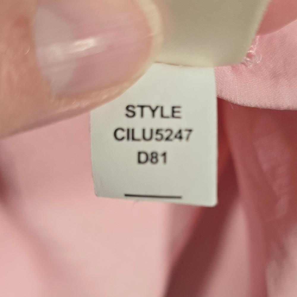 Sigrid Olsen Collection Silk Linen Shirt Button Down Womens 1X Pink 3/4 Sleeves - Picture 6 of 6